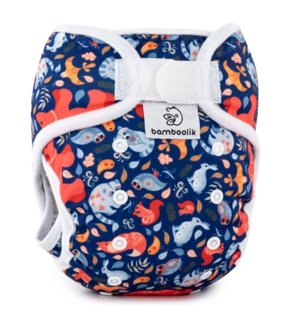Bamboolik Velcro One Size (OS) Taschenwindel – Fantasietiere