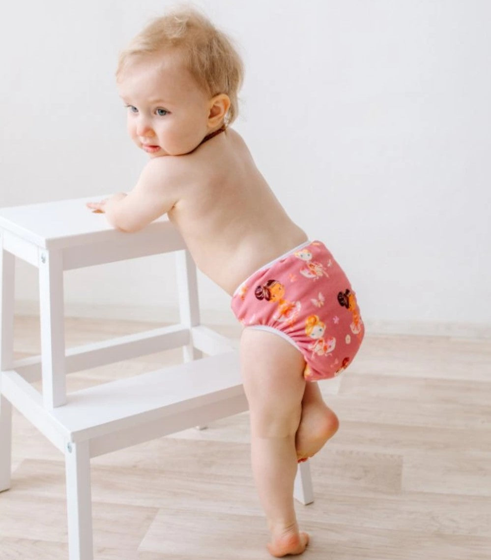 Bamboolik tépőzáras biopamut egyméretes (OS) zsebes pelenkabelső – Ballerina