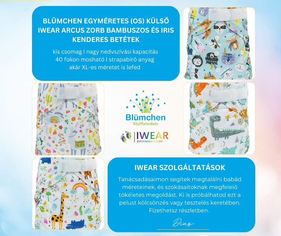 Blümchen velcro newborn / SM with outer single thigh elastic - MamaMaci