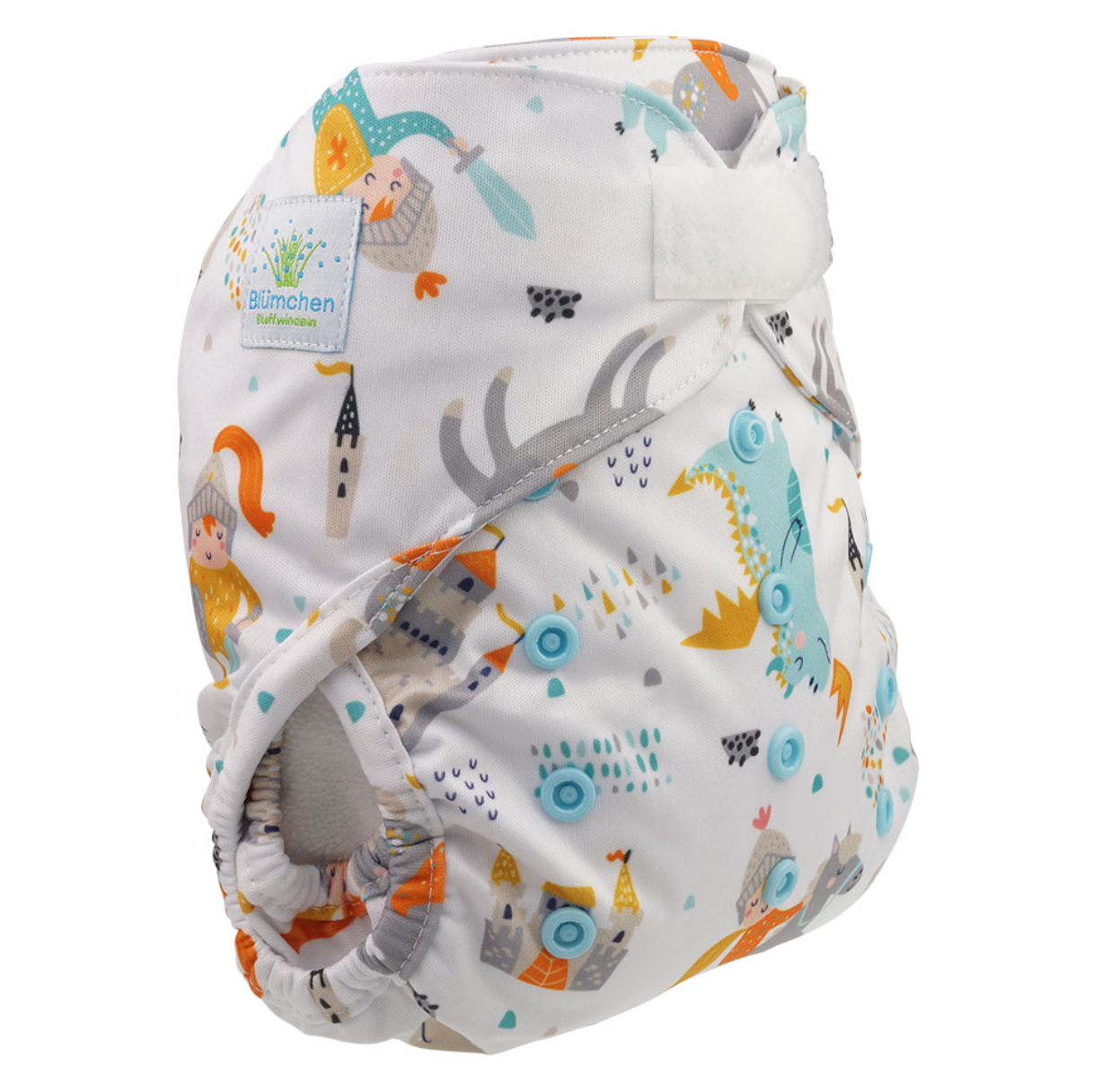 Blümchen velcro newborn / SM with outer single thigh elastic - MamaMaci