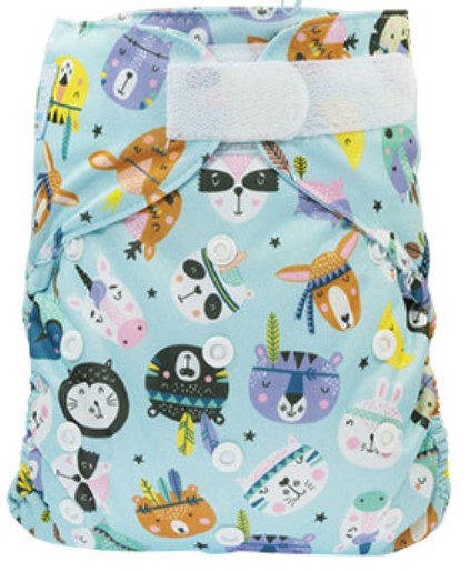 Blümchen velcro newborn / SM with outer single thigh elastic - MamaMaci