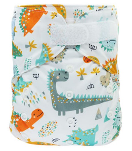 Blümchen velcro newborn / SM with outer single thigh elastic - MamaMaci