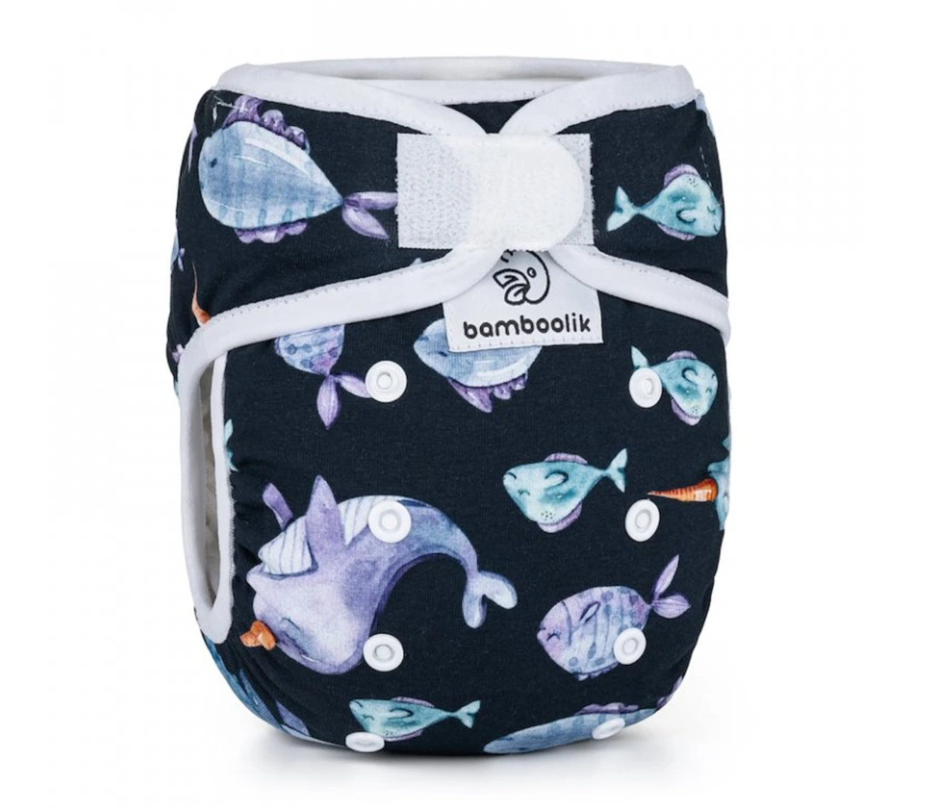 Blümchen velcro newborn / SM with outer single thigh elastic - MamaMaci