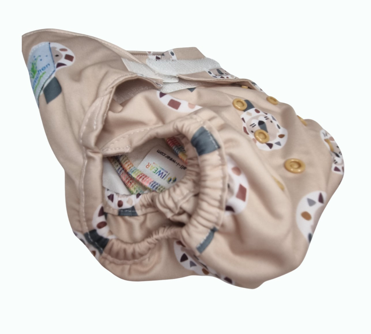 4. Blümchen egyméretes (OS / M-L-XL) csomag (1 db pelenkakülső dupla combgumival + 2 db IWEAR pelenkabetét - zorbos, kenderes)