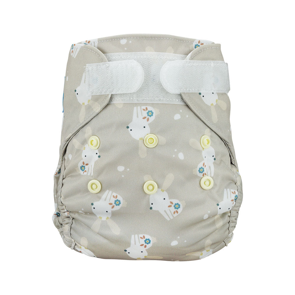 6. Blümchen újszülött, mini OS (S, M) csomag (1 db pelenkakülső dupla combgumival + 2 db IWEAR pelenkabetét - zorbos, kenderes)