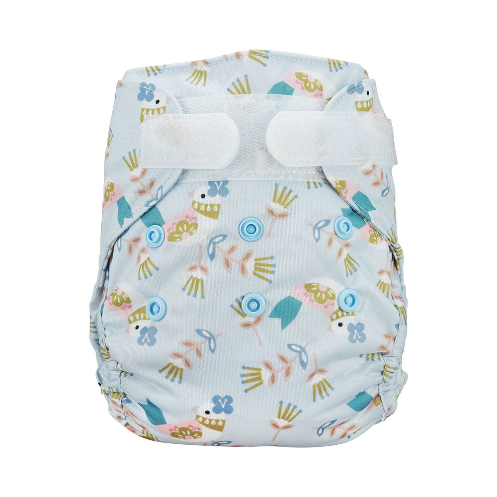 6. Blümchen újszülött, mini OS (S, M) csomag (1 db pelenkakülső dupla combgumival + 2 db IWEAR pelenkabetét - zorbos, kenderes)