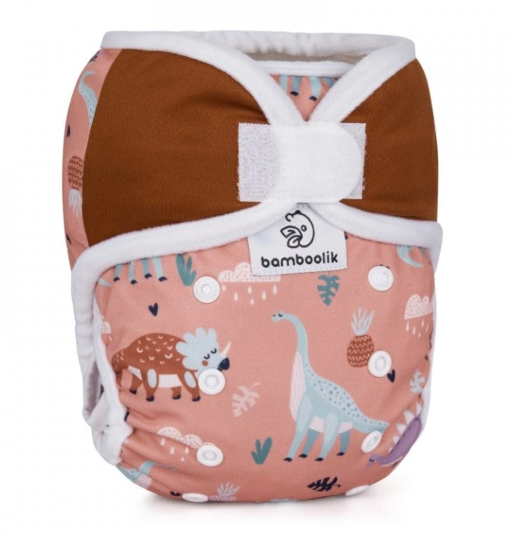 Bamboolik tépőzáras egyméretes (OS=OneSize) dupla combgumis pelenkakülső - több színben és mintával
