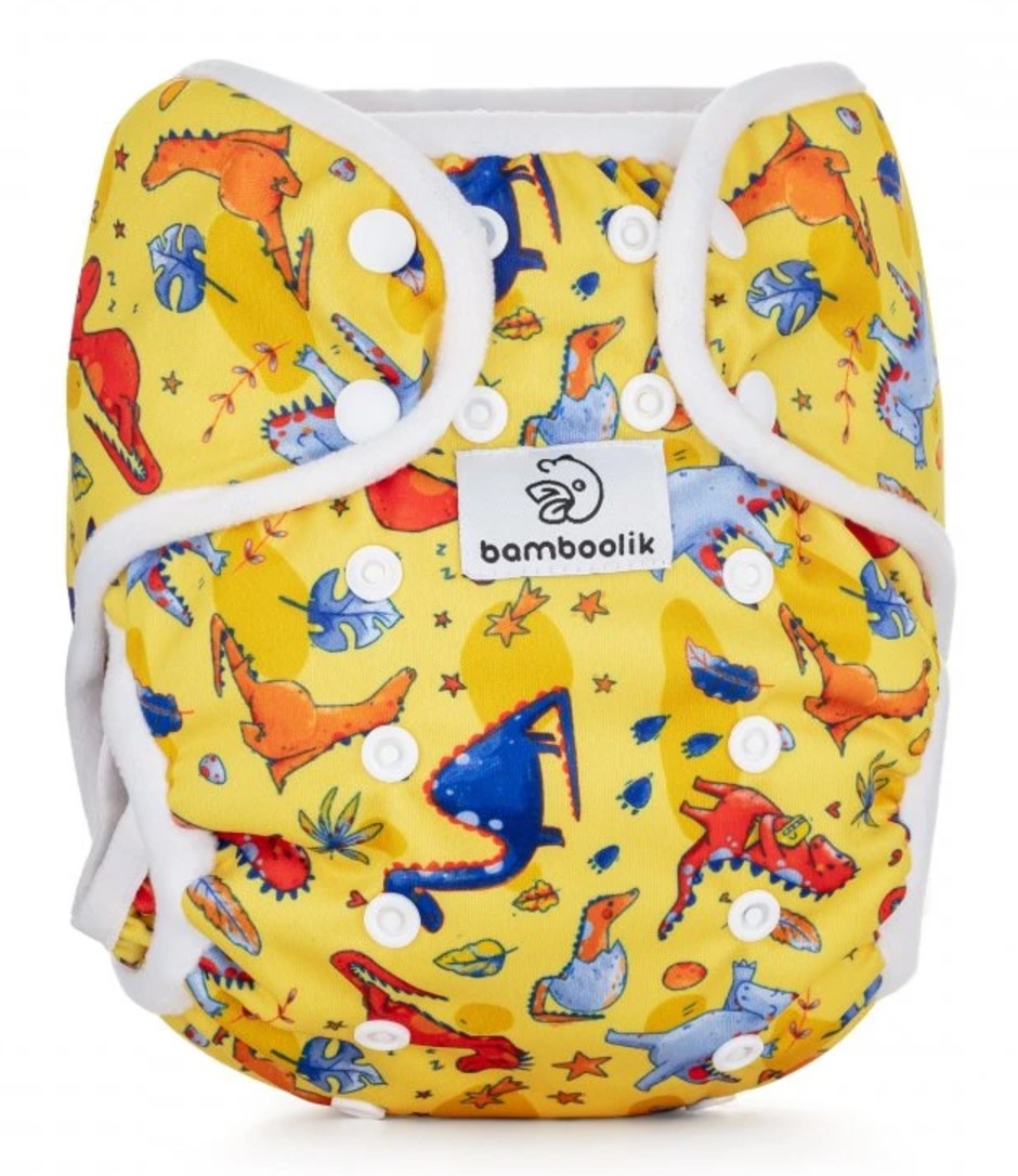 Bamboolik patentos egyméretes (OS) zsebes pelenka - Dinoszaoruszok