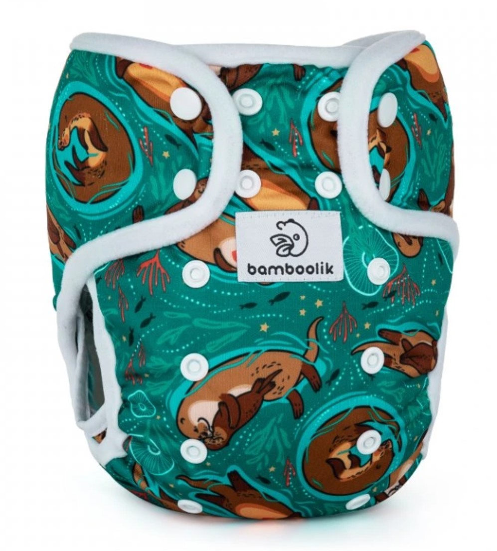 Bamboolik Patent-Taschenwindel in Einheitsgröße (OS) – Otter