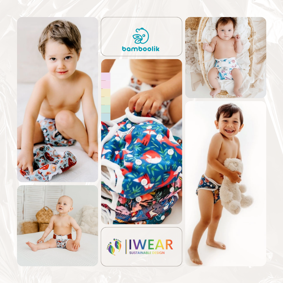 Bamboolik tépőzáras egyméretes (OS=OneSize) dupla combgumis pelenkakülső - több színben és mintával