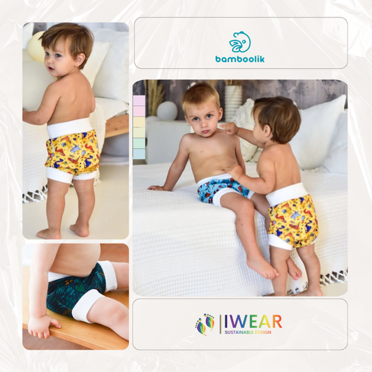 Blümchen velcro newborn / SM with outer single thigh elastic - MamaMaci