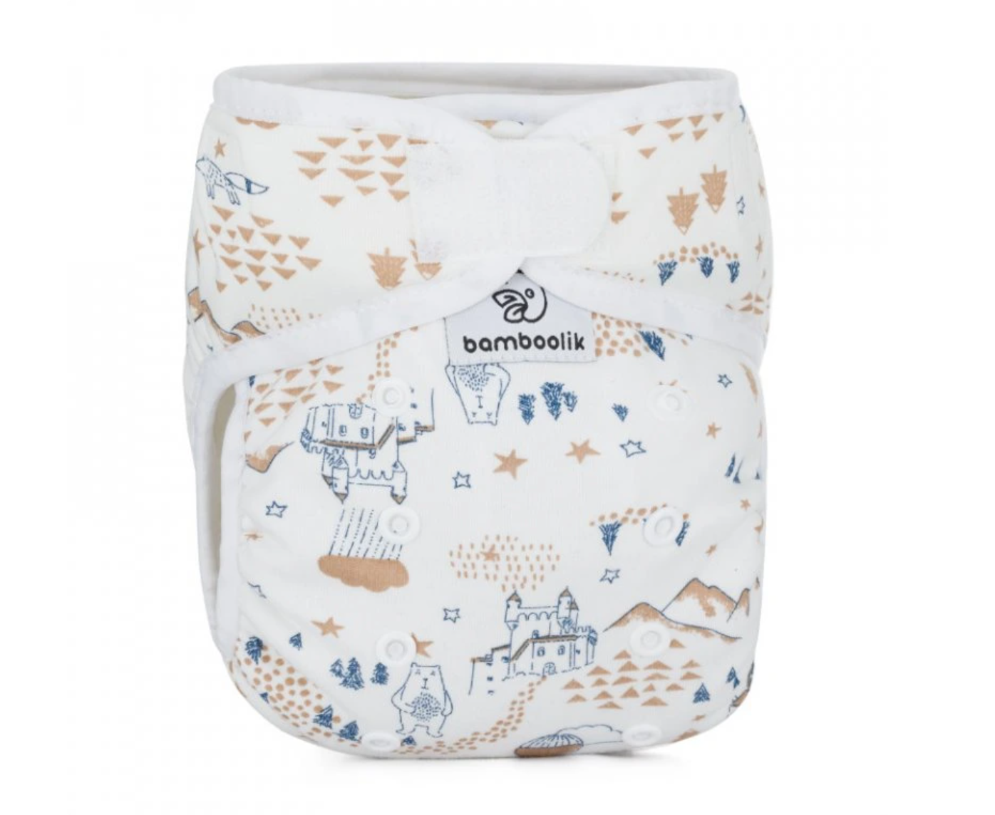 Blümchen velcro newborn / SM with outer single thigh elastic - MamaMaci