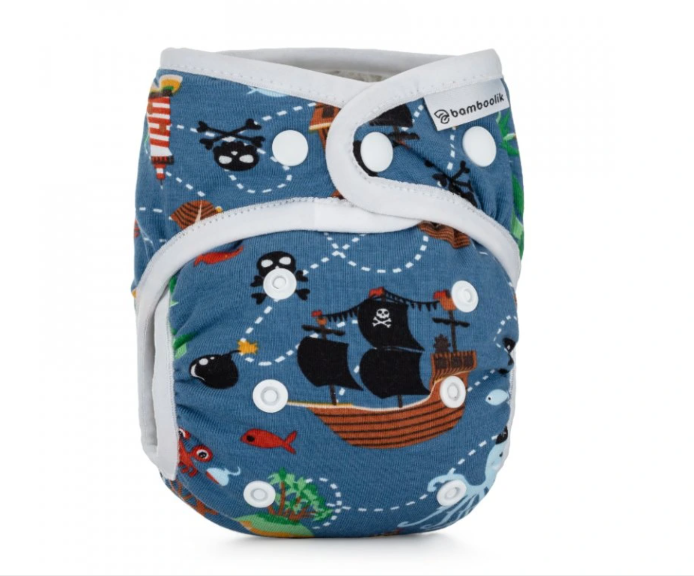 Blümchen velcro newborn / SM with outer single thigh elastic - MamaMaci