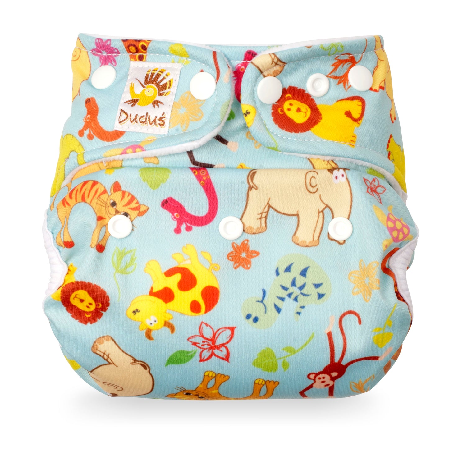 Blümchen velcro newborn / SM with outer single thigh elastic - MamaMaci
