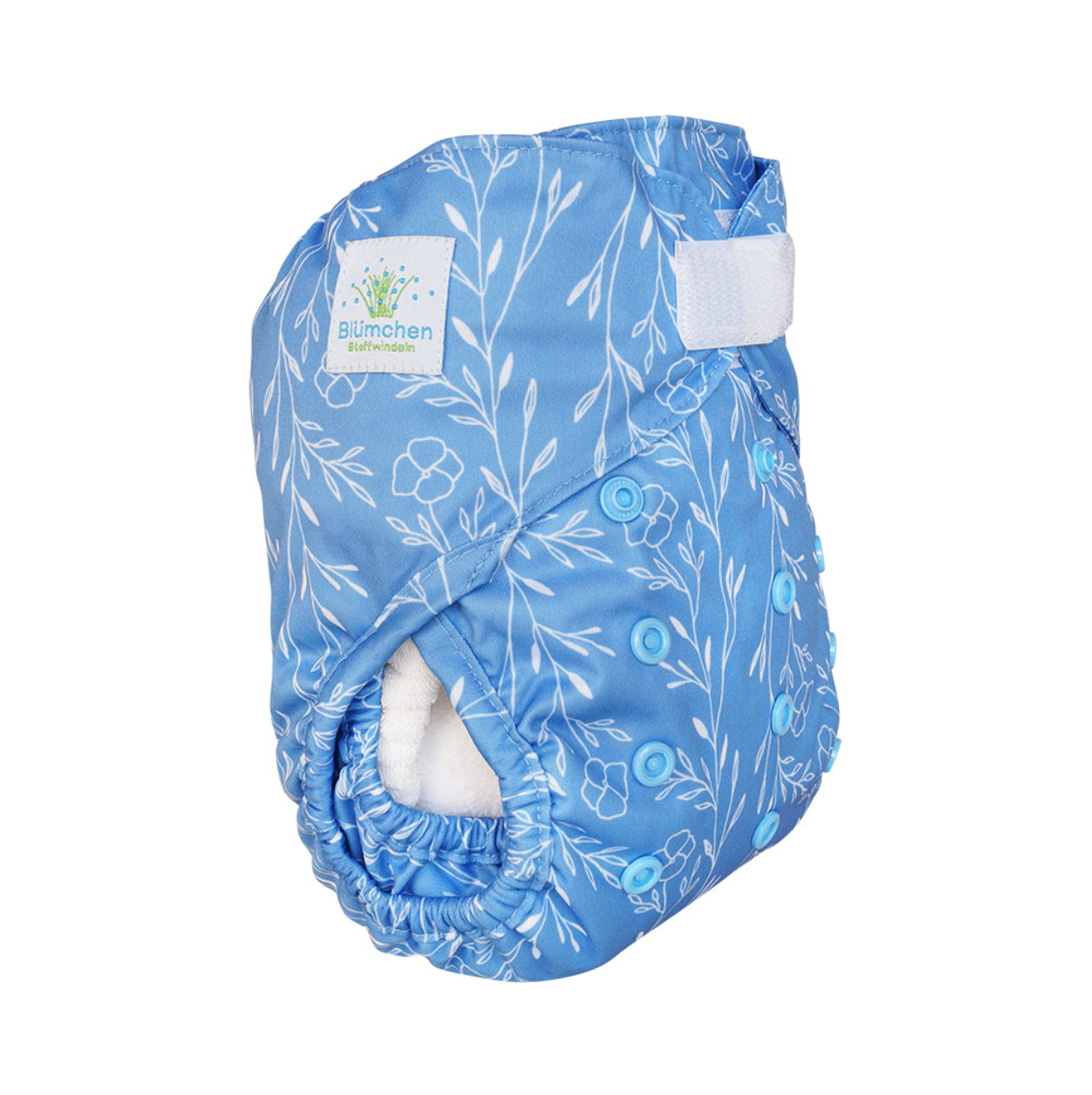 Blümchen velcro newborn / SM with outer single thigh elastic - MamaMaci