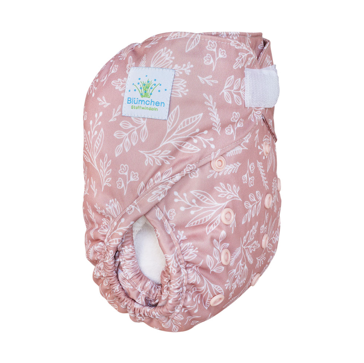 Blümchen velcro newborn / SM with outer single thigh elastic - MamaMaci