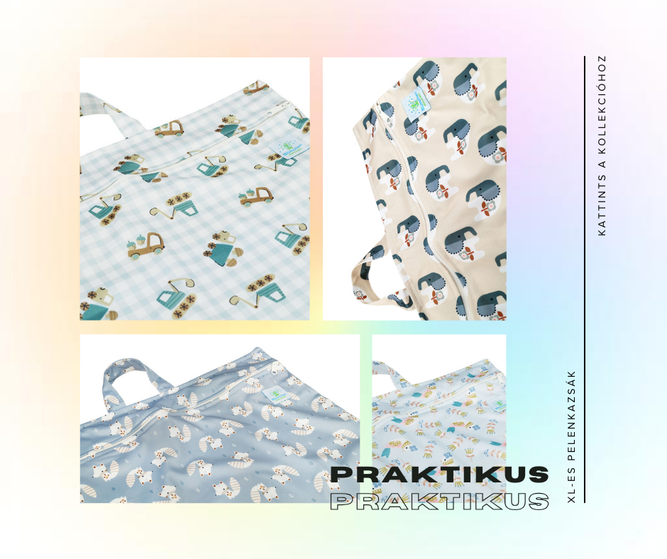 Blümchen XL-es pelenkázótáska (44x66 cm) - Újrahasznosított PES