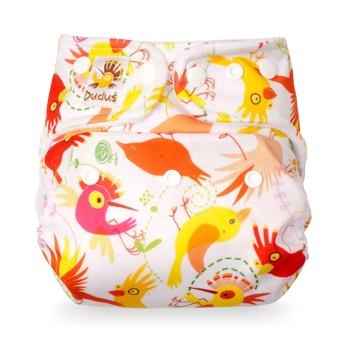 Blümchen velcro newborn / SM with outer single thigh elastic - MamaMaci