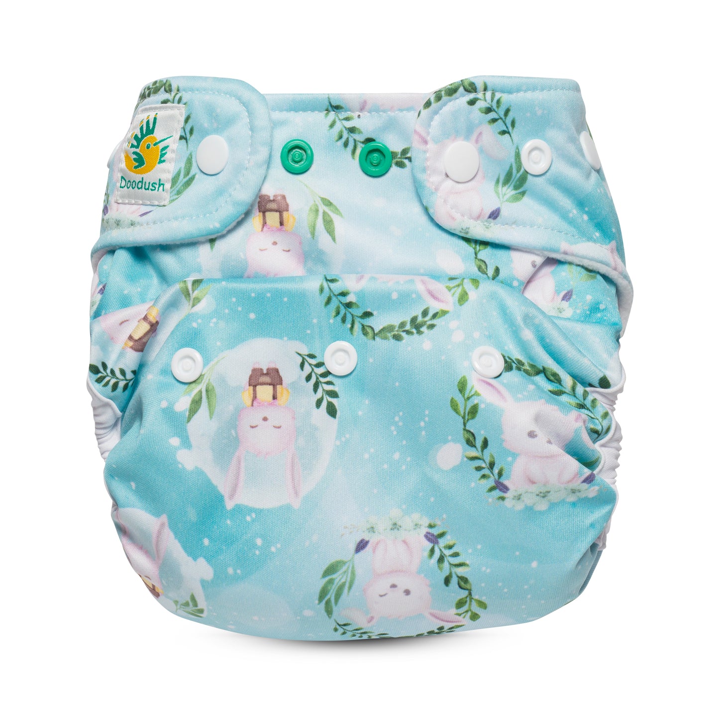 Blümchen velcro newborn / SM with outer single thigh elastic - MamaMaci