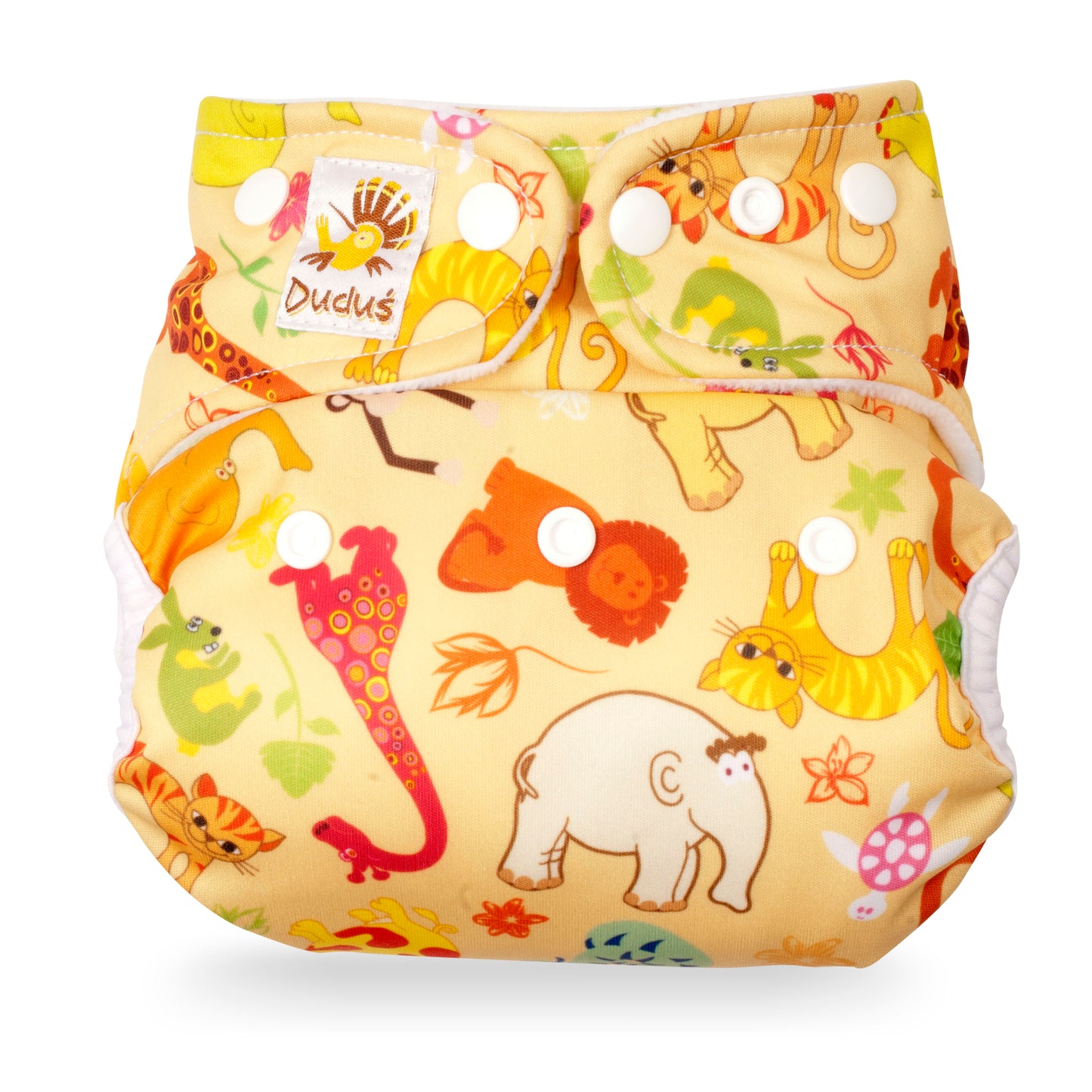 Blümchen velcro newborn / SM with outer single thigh elastic - MamaMaci