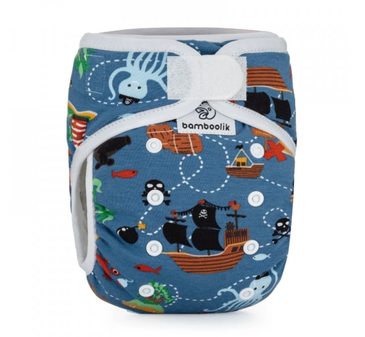 Blümchen velcro newborn / SM with outer single thigh elastic - MamaMaci