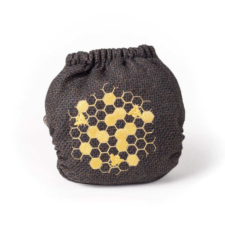 Doodush bestickte Wollüberhose in Einheitsgröße (OS) – Bienen