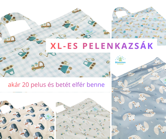 Blümchen XL-es pelenkázótáska (44x66 cm) - Újrahasznosított PES